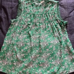 Max Studio Green Floral Blouse